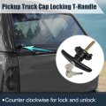 X Autohaux 1set Truck Cap Locking T-handles For Pickup Camper Shell Lock With 2 Keys Most Brands Of Caps Tops Blind Mount