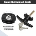 X Autohaux 1set Truck Cap Locking T-handles For Pickup Camper Shell Lock With 2 Keys Most Brands Of Caps Tops Blind Mount