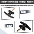 X Autohaux 1set Truck Cap Locking T-handles For Pickup Camper Shell Lock With 2 Keys Most Brands Of Caps Tops Blind Mount