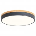 Goomavi Modern Dimmable Led Ceiling Lights 2700k-6000k 5cct Selectable Round Gray Wood Flush Mount Light Fixture Minimalist 