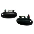 Front Exterior Door Handle Pair For Chevy Aveo5 2009 2011 Driver And Passenger Side Smooth Black With Key Hole Replacement 