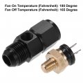Uxcell 1 Set Auto Engine Temperature Cooling Fan Switch Fitting Adapter 8an 180 F On-165 Off