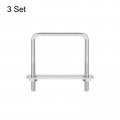 Uxcell Square U-bolts 3 Sets 67mm 2 64 Inner Width 80mm Length M6 304 Stainless Steel U Clamp Bolt With Nuts And Plates For