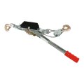 Gear Power Puller 2 Ton Double Winch Cable With 17 In Handle And Hooks For Automotive Construction Farm Ranch 