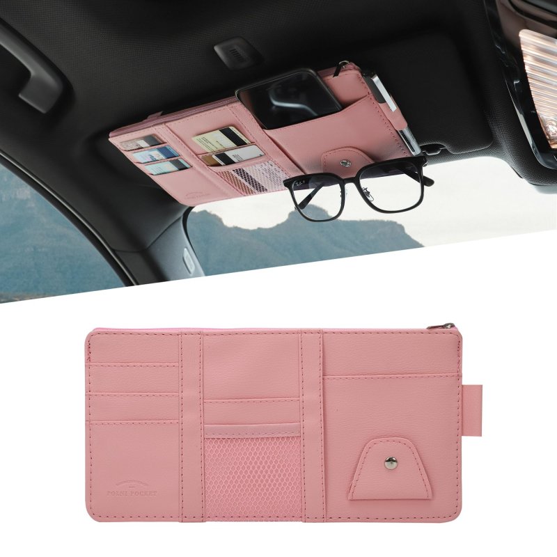 Tomall Car Sun Visor Organizer Pocket Storage Pouch Holder Registration And Document Personal Belonging Auto Interior