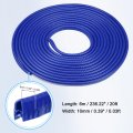 X Autohaux 20ft U Shape Rubber Car Door Edge Guard Trim Multifunctional Seal Strip Protection For Truck Atv Boat No Glue Blue