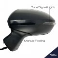 Spieg Driver Side Mirror Replacement For Chevrolet Cruze 2017-2019 Power Heated Turn Signal Blind Spot Monitoring Ptm Black