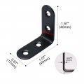 Uxcell 4pcs Angle Bracket Stainless Steel 40 X 40mm Black Corner Fastener L Shaped Right Brackets Protector Shelf Support For