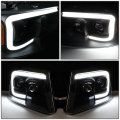 Auto Dynasty Led Drl Projector Black Amber Corner Headlight Lamps Tool Kit Compatible With Ford F-150 Lincoln Mark Lt 04-08