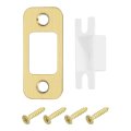 1 Set Door Strike Plate 57mm X 25 5mm Stainless Steel Latch Deadbolt Replacement Lock For Frame Jamb Reinforcement Fillet Angle 