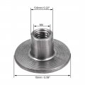 Uxcell M4x15x1 1mm Tee Nut Carbon Steel T-nut Mounting Hardware Fitting Fastener Through Hole Flange Insert Female Thread 30pcs
