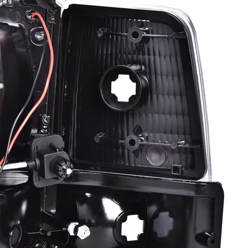 Led Drl Headlights For Ford Bronco F150 F250 F350 1992-1996 Bumper Headlamp Cleara Lensa Chrome Housinga Cleara Reflector