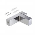 Uxcell Glass Shelf Bracket Wall Mount Adjustable Zinc Alloy Clamp Holder For 3-28mm Thickness 2pcs