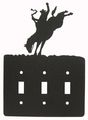 Saddle Bronc Triple Light Switch Plate Cover 