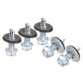 12x3 4 Self Drilling Screws With Rubber Washer 200pcs Zinc Plated Finish Hex Head Tapping Epdm For Metal 