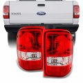 Akkon For Ford Ranger Pickup Truck Red Clear Rear Tail Lights Brake Lamps Turn Signal Replacement Left Right