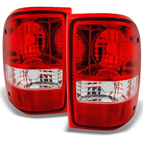 Akkon For Ford Ranger Pickup Truck Red Clear Rear Tail Lights Brake Lamps Turn Signal Replacement Left Right