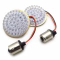 Httmt 1pair Amber Bullet 1156 Led Turn Signal Light Inserts Front Compatible With H-d Us