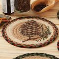Pinecone Round Jute Trivet 