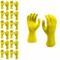 Cordova 4258r Yellow Flock-lined Latex Gloves Rolled Cuff Weight Medium 12-pack