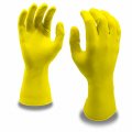 Cordova 4258r Yellow Flock-lined Latex Gloves Rolled Cuff Weight Medium 12-pack