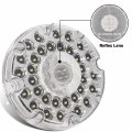 Partsam 2pcs 7 Round Transit Backup Lights Amber 36 Led Inch White Bus Back-up Reverse Built-in Reflex Lens Trailer Truck Tail