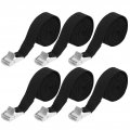 6pcs Tie Down Straps Adjustable Fastening Lashing Heavy Duty Tensioning Belts Car Luggage With Buckle For Motorcycle Trucks 