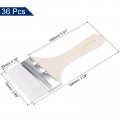 Uxcell 36pcs 7 Paint Brush 3 Width Soft Nylon Bristle With Wood Handle For Wall Cabinets Fences White