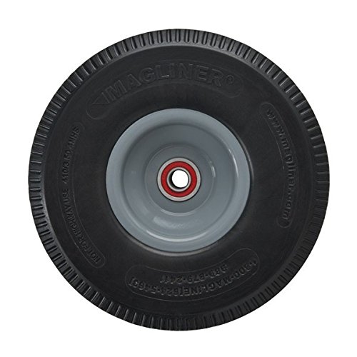 Magline 131010 10 Diameter Microcellular Foam Wheel With Red Sealed Semi Precision Ball Bearings