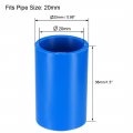 Uxcell 20mm Straight Pvc Pipe Fitting Coupling Adapter Connector Blue 5 Pcs