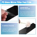 X Autohaux 1 Set Car Door Window B Pillar Cover For Chrysler 300 2005-2010 Dodge Magnum 2005-2008 Gloss Black