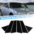 X Autohaux 1 Set Car Door Window B Pillar Cover For Chrysler 300 2005-2010 Dodge Magnum 2005-2008 Gloss Black