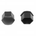 X Autohaux 20pcs 17mm Black Plastic Car Wheel Nut Lug Hub Screw Rim Bolt Covers Dust Protector Caps With Clip