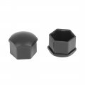 X Autohaux 20pcs 17mm Black Plastic Car Wheel Nut Lug Hub Screw Rim Bolt Covers Dust Protector Caps With Clip