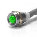Super Bright Green Led Indicator Light With Chrome Bezel 200 Mcd Output 