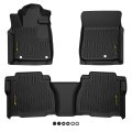 Pit66 Floor Mats Cargo Liners For 2007-2011 Toyota Tundra Double Crewmax Cab Pickup Heavy Duty 3-piece Premium All Weather