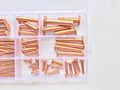 56pcs M4 M5 M6 M8 Copper Flat Head Rivets Brass Solid Semi-circular Rivet