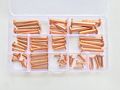 56pcs M4 M5 M6 M8 Copper Flat Head Rivets Brass Solid Semi-circular Rivet
