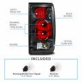 Amerilite Black Replacement Tail Lights For 85-95 Toyota Pickup Truck Hilux Passenger And Driver Side