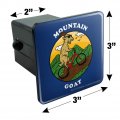 Mountain Goat Biking Funny Humor Tow Trailer Hitch Cover Plug Insert