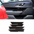 Yiwang Carbon Fiber Style Abs Car Interior Door Panel Cover Trim 4pcs For Land Rover Range Velar 2017 2018 2019 Accessories 