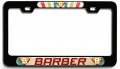 Barber Career 3d Metal License Plate Frame Universal Fit For Auto Suv Truck Heavy Duty Weather Proof Tag Holder 12 In X 6 