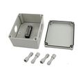 Ip65 Waterproof Junction Box W Connector Gland Outdoor Electrical Case1 Inlet To 2 Outlet 6 X 5 32 3 8 