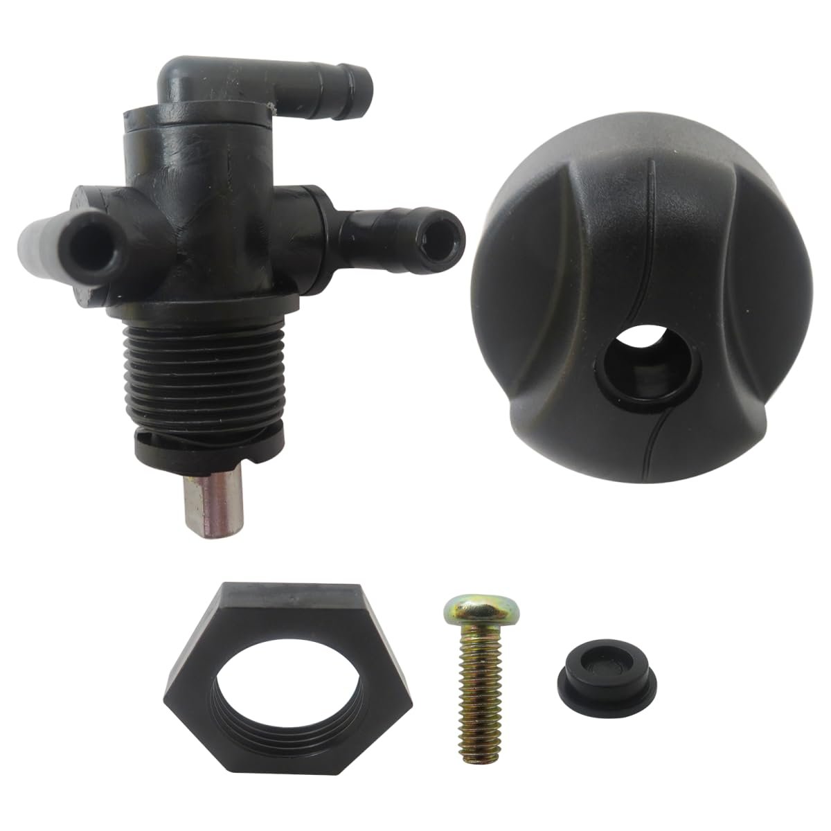 7052161 Fuel Tank Valve Petcock 3 Way Knob Nut Replacement For 1999 Polaris Ranger 500 6x6 Replaces Blac Fuel Tank Valve