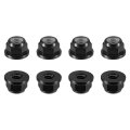 Nylon Insert Hex Lock Nuts 8pcs M3 X 0 5mm Aluminum Alloy Self-locking Anodizing Flange Nut For Fasteners Black 