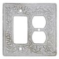 Vicenza Designs Wpj7011 San Michele Wall Plate With Jumbo Dimmer And Outlet Opening Satin Nickel 