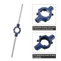Round Die Stock Handle Wrench 55mm 2 17 Adjustable Threading Holder For Bolt Thread Repair Bar Tools Fit M22-m24 Metric Dies
