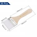 Uxcell 36pcs 6 3 Paint Brush 2 Width Soft Nylon Bristle With Wood Handle For Wall Cabinets Fences White