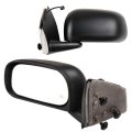 Black Driver Side And Passenger View Mirror Textured With Power Adjustment Manual Folding Heated Compatible For 2004-2009 Dodge