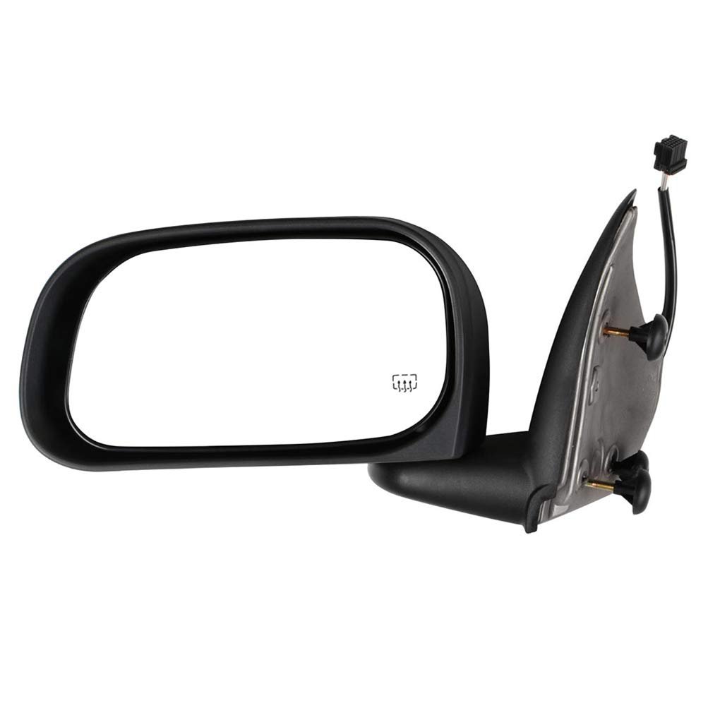 Black Driver Side And Passenger View Mirror Textured With Power Adjustment Manual Folding Heated Compatible For 2004-2009 Dodge
